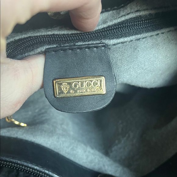 Gucci Black GG Pattern Shoulder Bucket Bag - Picture 12 of 16